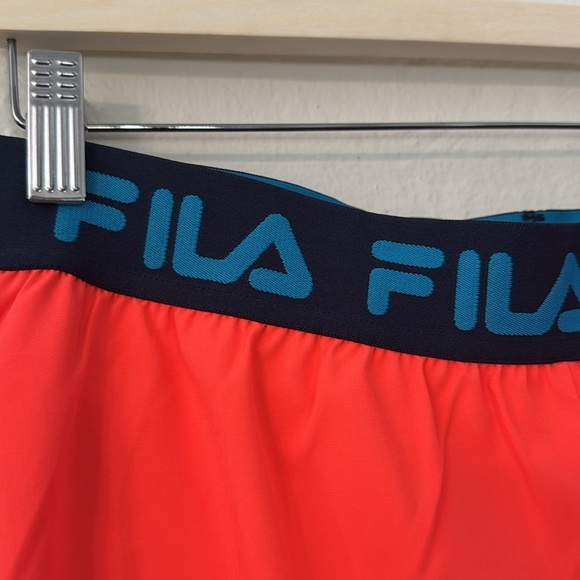 NWT $55 Fila Womens Essentials Woven Tennis Short Lined Fiery Coral Red Sz LARGE - Picture 5 of 9